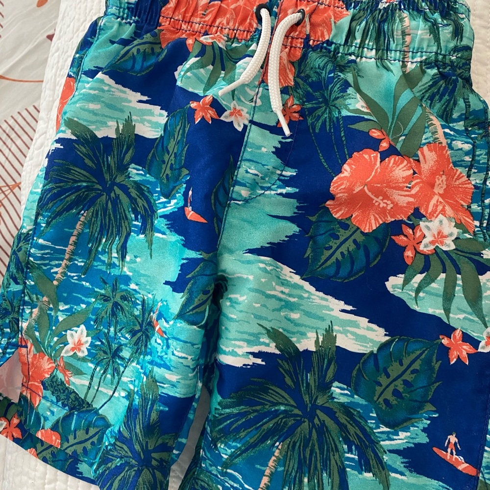 2x Boy swimming trunks - Blue and Green Summer Shorts